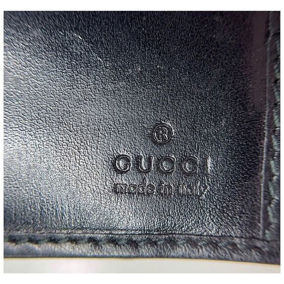 Authentic Gucci Black Leather Wallet Purse Gold Double G Hardware - Picture 3 of 11